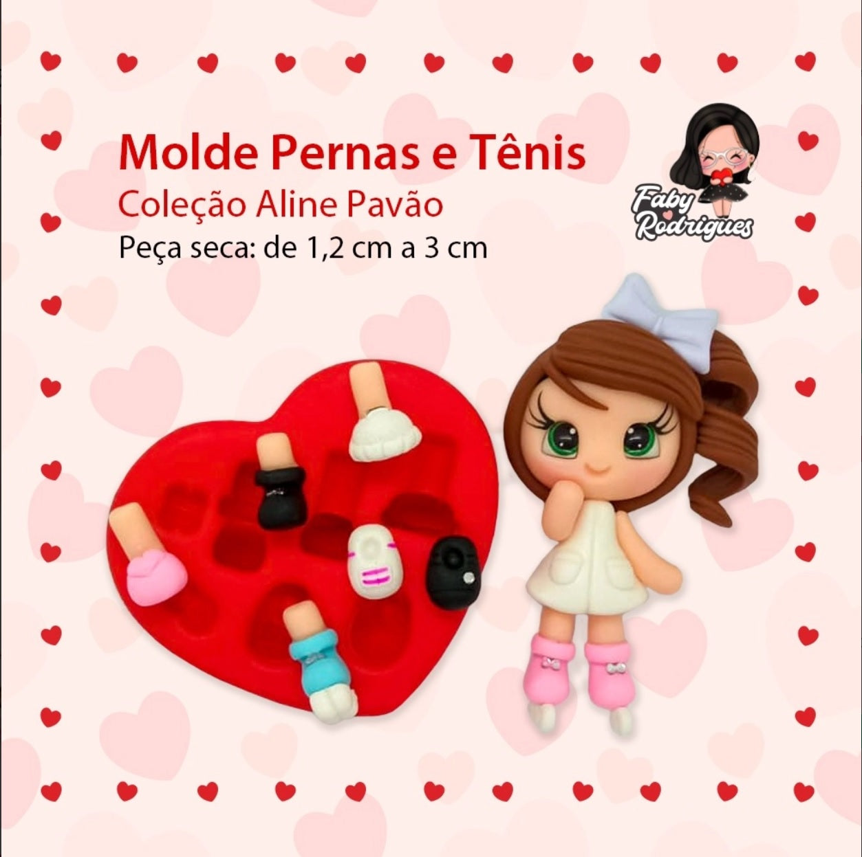 Molde de Silicon Pernas e Tênis Faby Rodrigues.