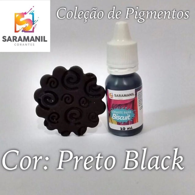 Colorante Pigmento liquido Saramanil Preto Black