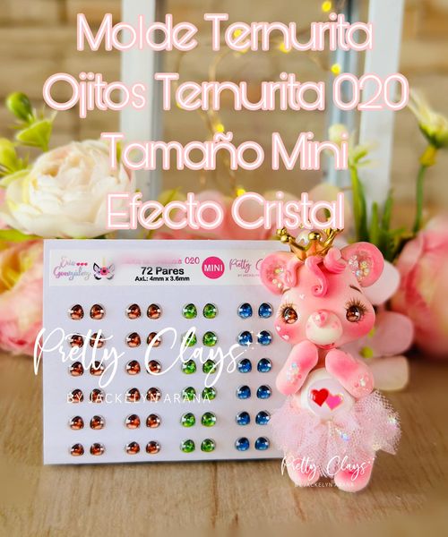 Ojos 3D Efecto Cristal Modelo 020 Tamano Mini