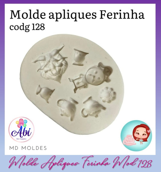 Molde de Silicon Apliques Ferinha mod128MD BC