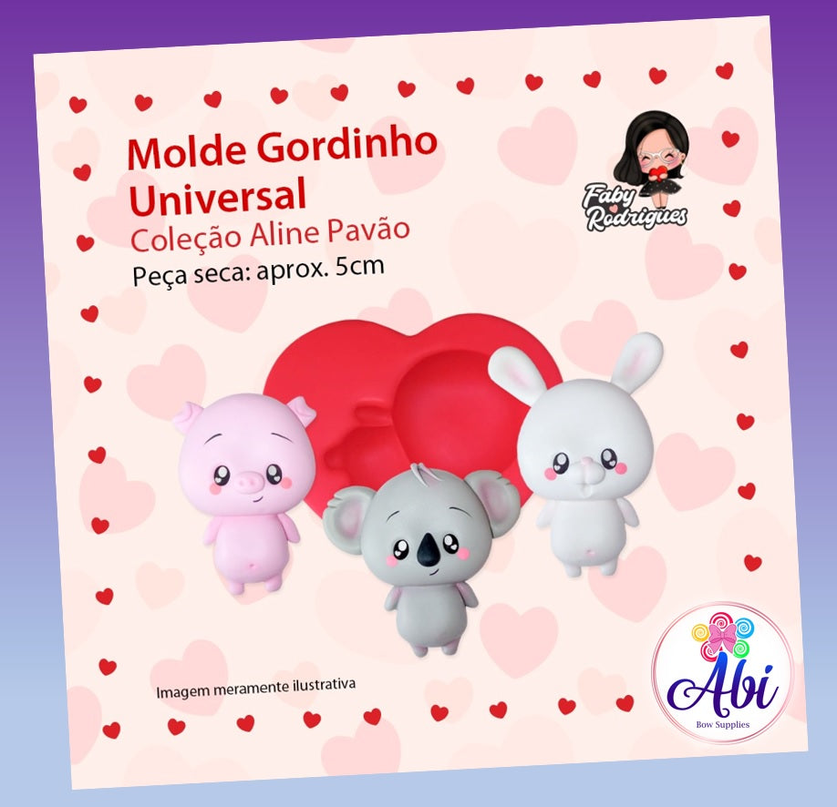 Molde de Silicon Gordinho Universal Faby Rodrigues