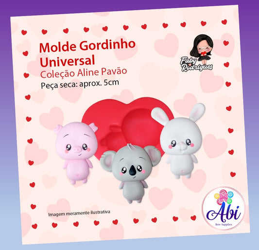 Molde de Silicon Gordinho Universal Faby Rodrigues