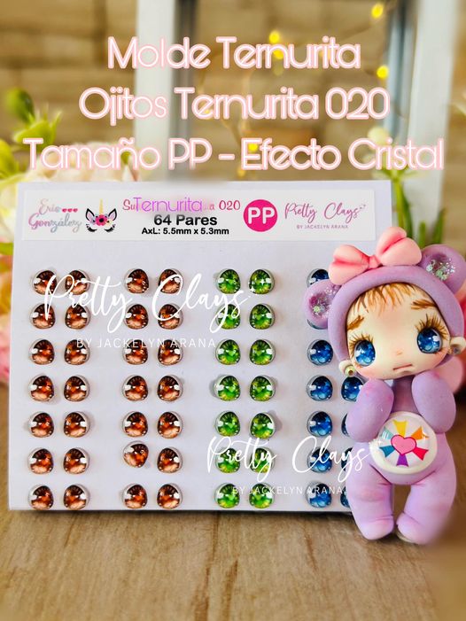 Ojos 3D Efecto Cristal Modelo 020 tamano PP