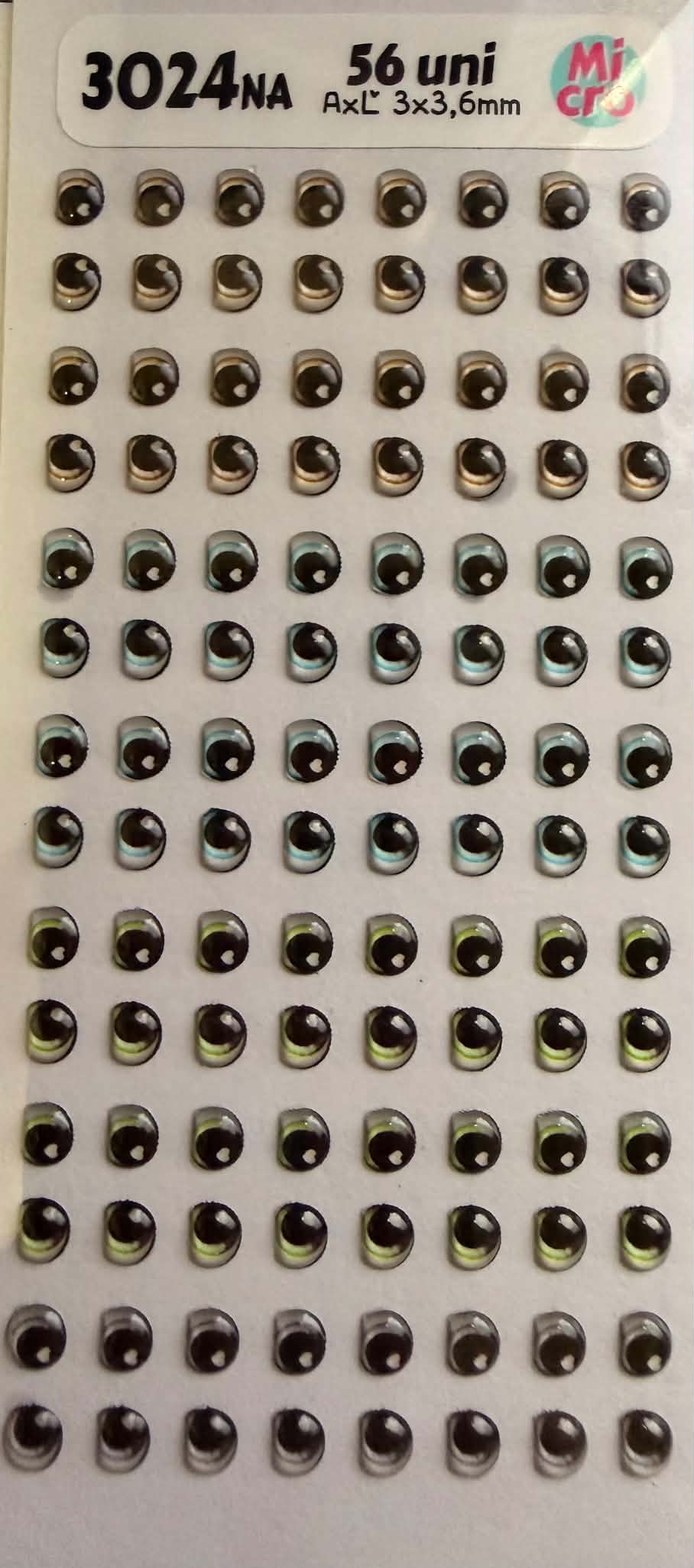 Ojitos Resinados Nivia Arts Mod 3024NA