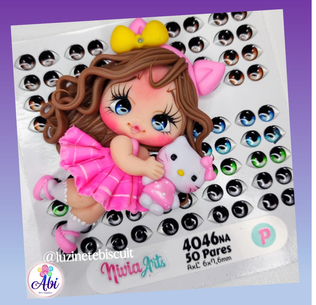 Ojitos Resinados Nivia Arts Mod 4046na