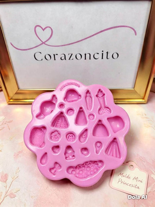Molde de Silicon Mini Princesita. Corazoncito