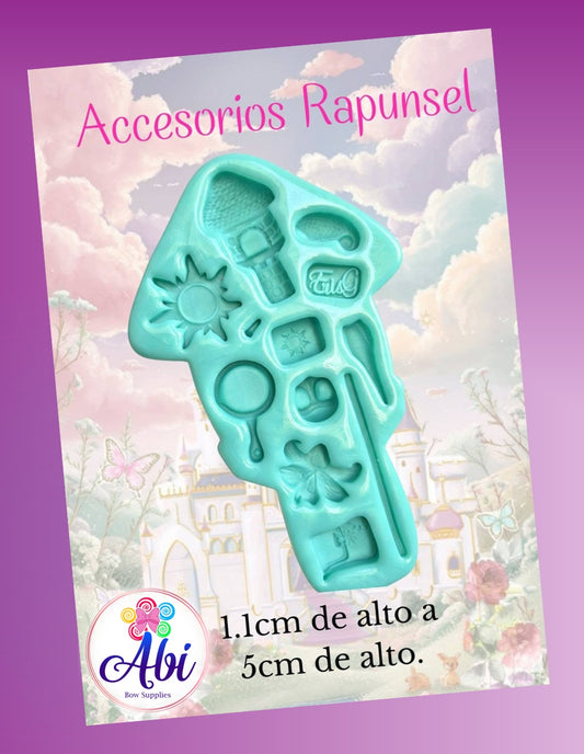 Molde de Silicon Accesorios Rapunzel. Eris Gonzalez