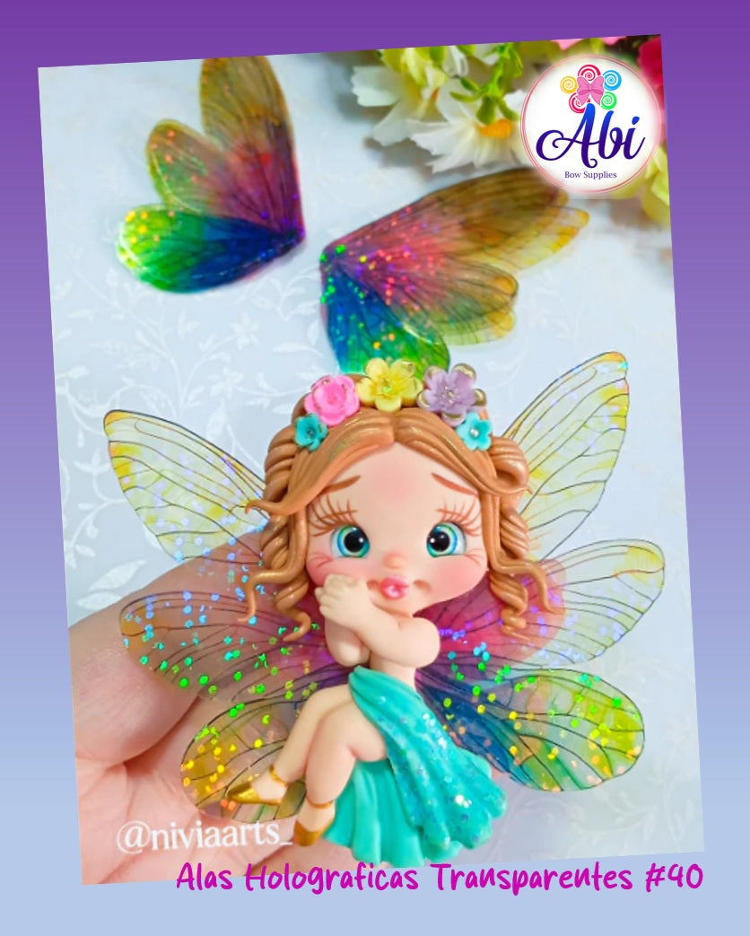 Alas Holograficas Transparentes #40. Nivia Arts