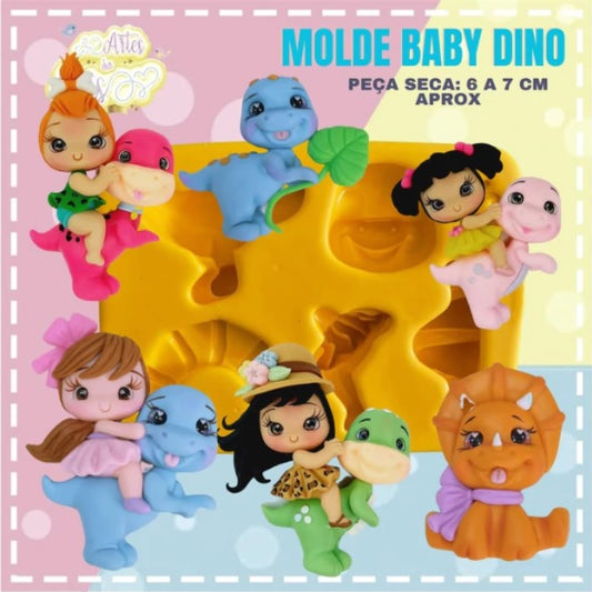 Molde de Silicon Baby Dino AC