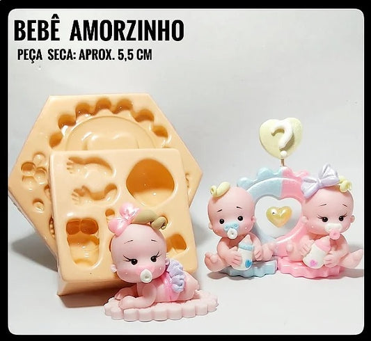 Molde de Silicon Bebe Amorzinho AdM