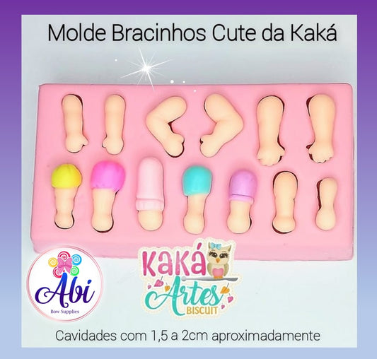 Molde de Silicon Bracinhos Cute da Kaká