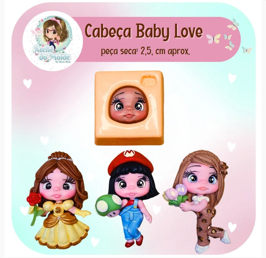 Molde de Silicon Cabeca Baby Love AdM