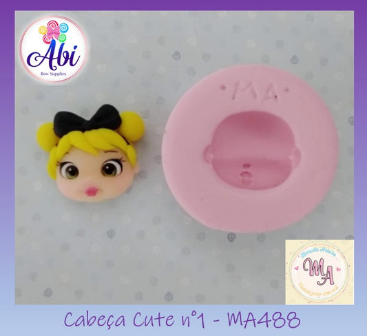 Molde de Silicon Cabeca Cute No.1 MA488