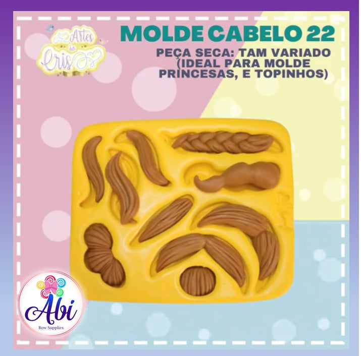 Molde de Silicon Cabelo 22 AC