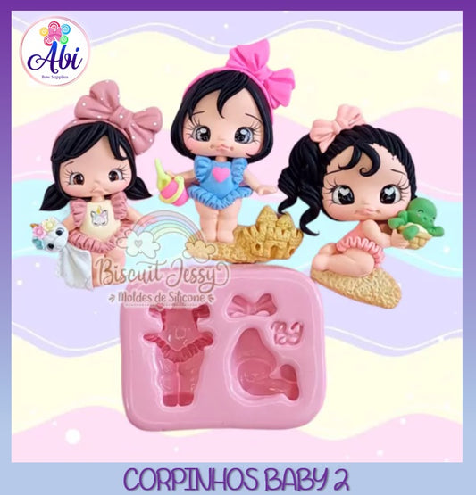 Molde de Silicon Corpinhos Baby 2 Biscuit Jessy