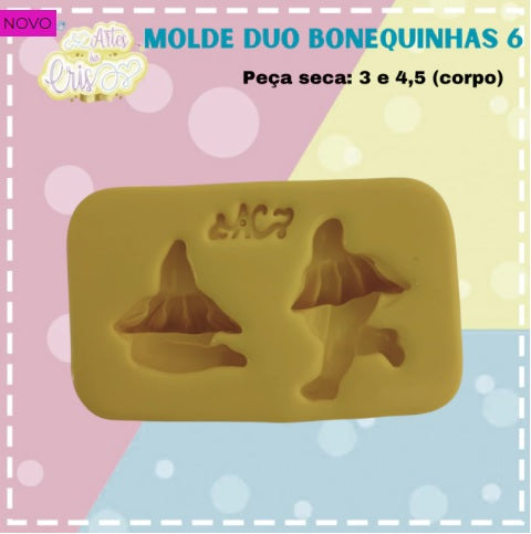 Molde de Silicon Duo Bonequinha 6 AC