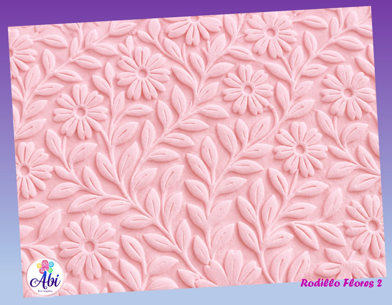 Rodillo Textura Flores 2. Abi