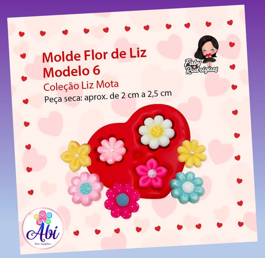 Molde de Silicon Flor de Liz Modelo 6. Faby Rodrigues