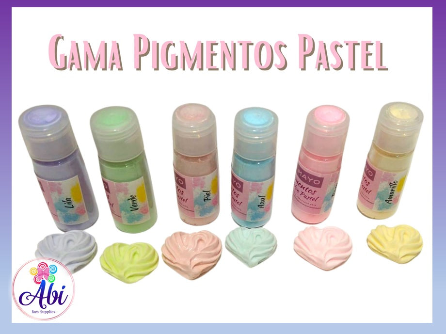 Gama de Pigmentos en Polvo colores Pastel Mayo