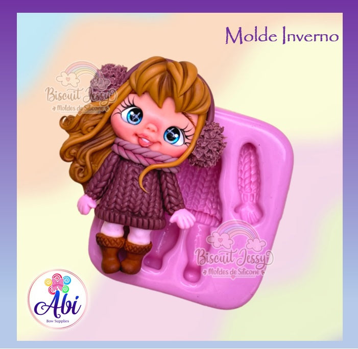 Molde de Silicon Inverno Biscuit Jessy