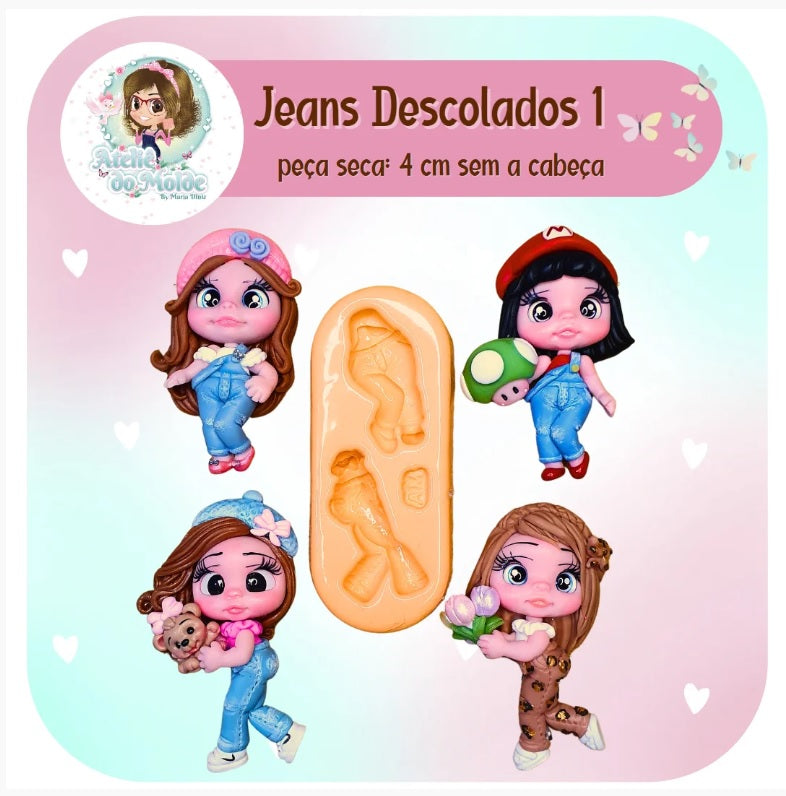 Molde de Silicon Jeans Descolados 1 AdM