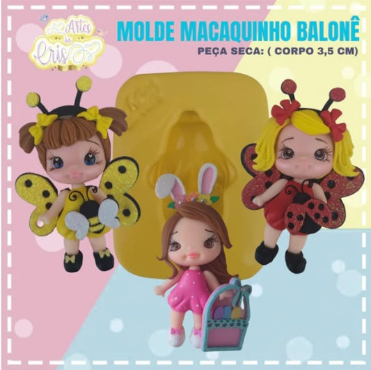 Molde de Silicon Macaquinho Balone  AC