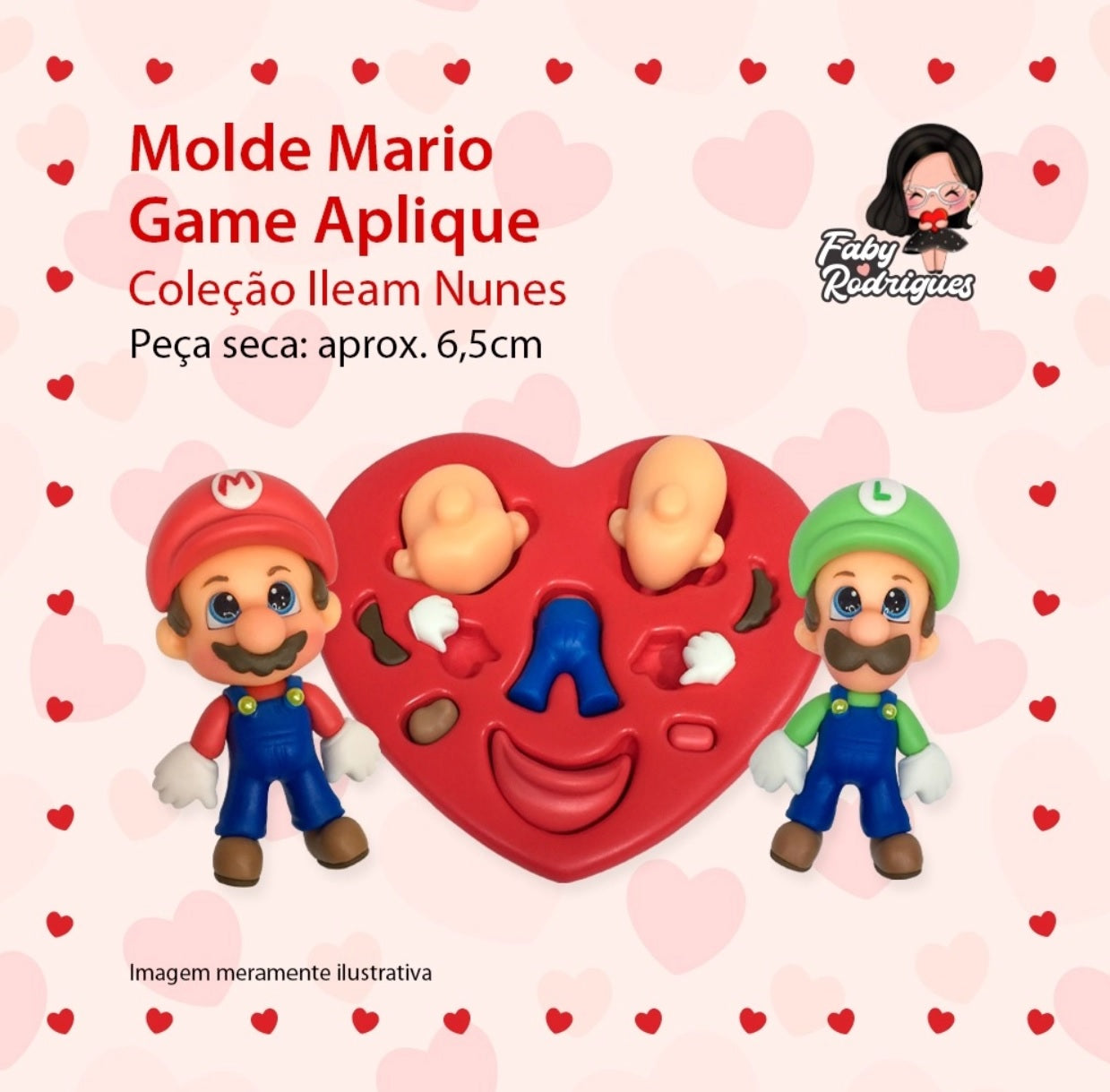 Molde de Silicon Mario Game Aplique FR