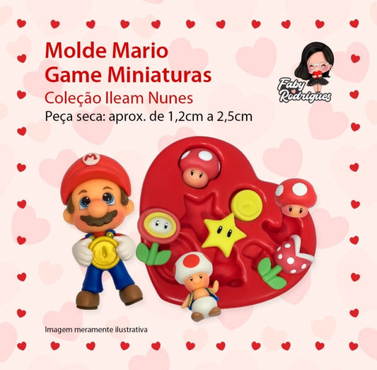 Molde de Silicon Mario Game Miniaturas FR