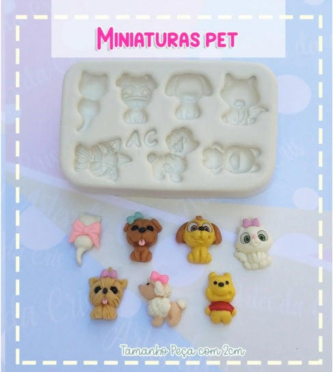 Molde de Silicon Miniaturas Pet AC