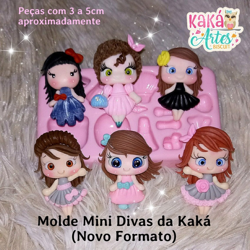Molde de Silicon Mini Divas da Kaka