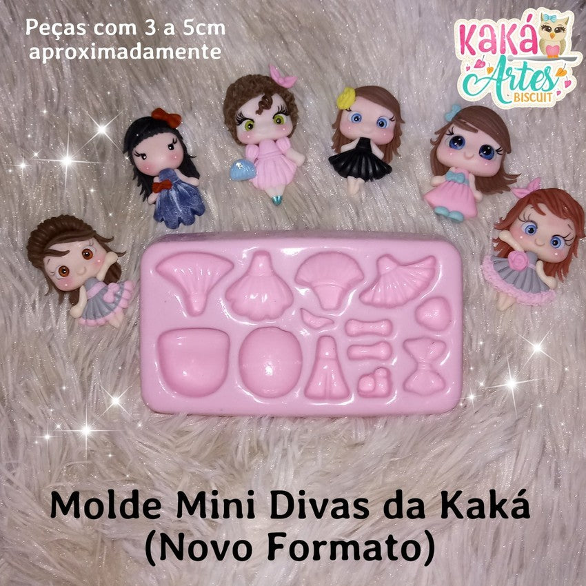 Molde de Silicon Mini Divas da Kaka