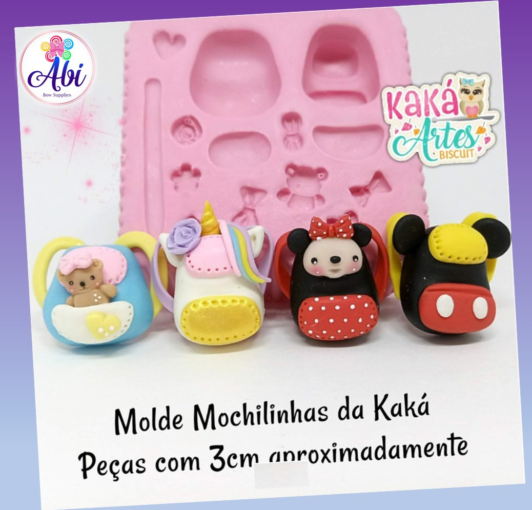 Molde de Silicon Mochilinhas da Kaka