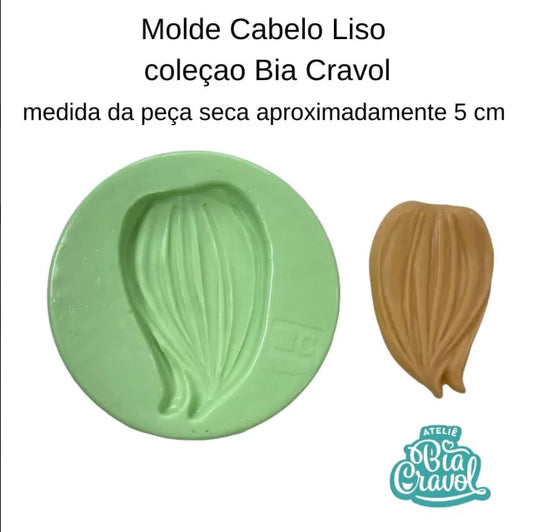 Molde de Silicon Cabelo Liso cod 154 BC