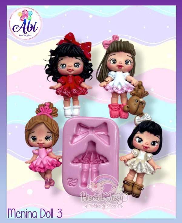 Molde de Silicon Menina Doll 3 Biscuit Jessy