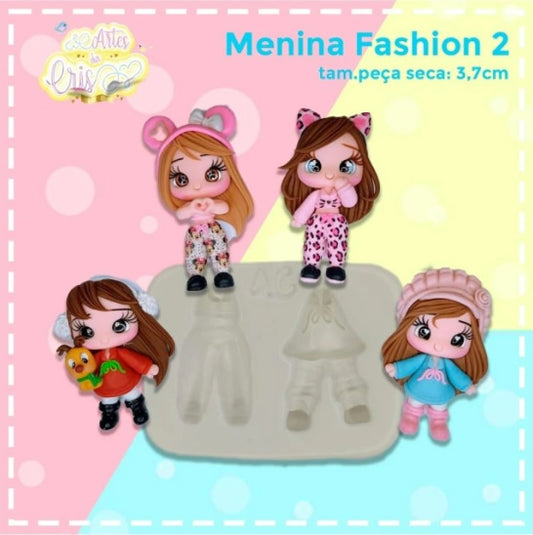 Molde de Silicon Menina Fashion 2 AC