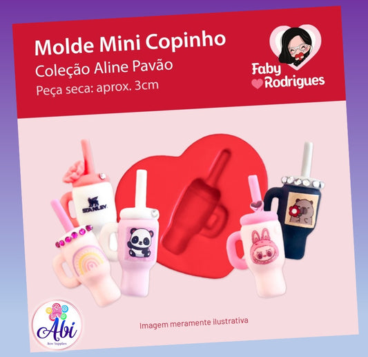 Molde de Silicon Mini Copinho. Faby Rodrigues