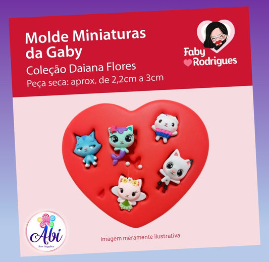Molde de Silicon Miniaturas da Gaby. Faby Rodrigues
