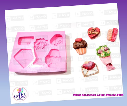 Molde de Silicon Accesorios de San Valentin F287 Mayo Manualidades