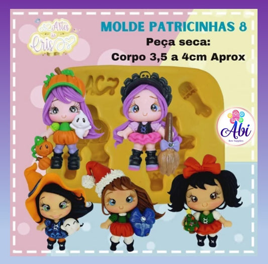 Molde de Silicon Patricinhas 8 AC