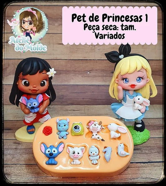 Molde de Silicon Pet de Princesas 1 AdM