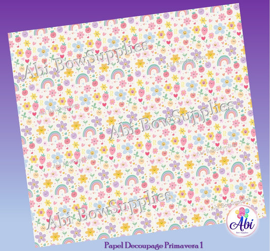 Papel Decoupage Primavera 1
