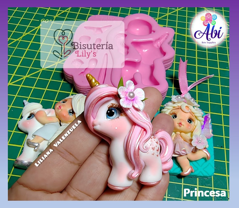 Molde de Silicon Princesa. Coleccion Ternuritas Bisuteria Lily's