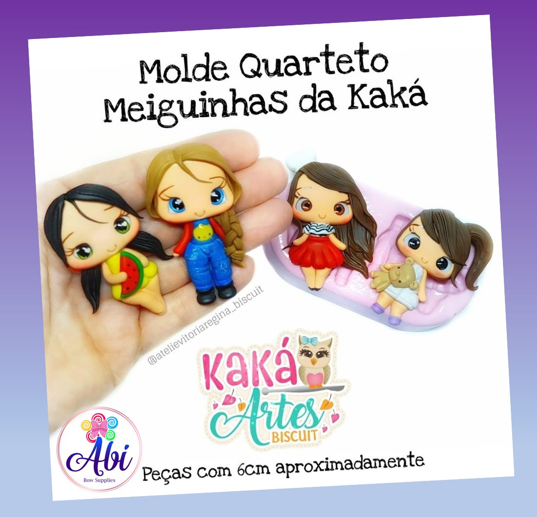 Molde de Silicon Quarteto Meiguinhas da Kaka