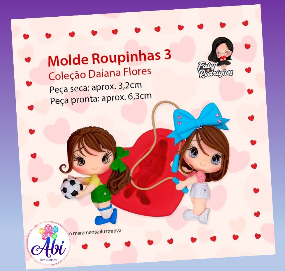 Molde de Silicon Roupinhas 3. Faby Rodrigues