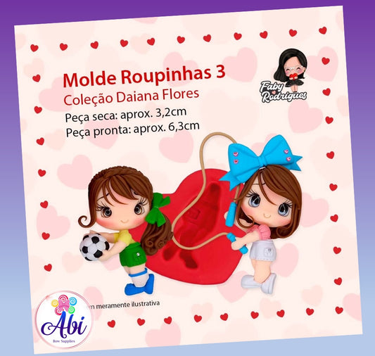 Molde de Silicon Roupinhas 3. Faby Rodrigues