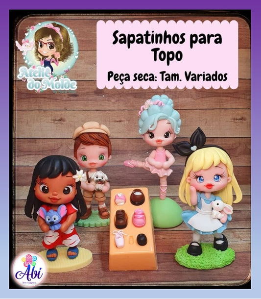 Molde de Silicon Sapatinhos para Topo AdM