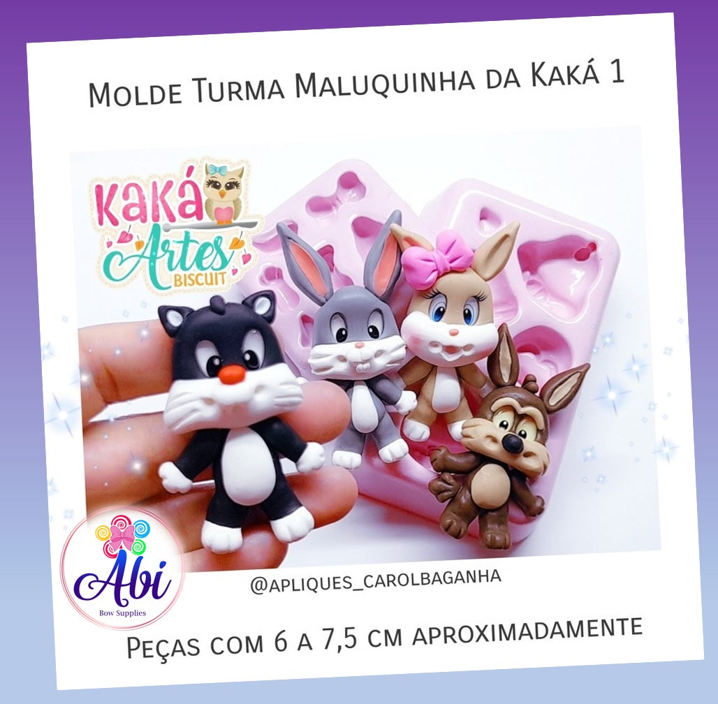 Molde de Silicon Turma Maluquinha da Kaka 1