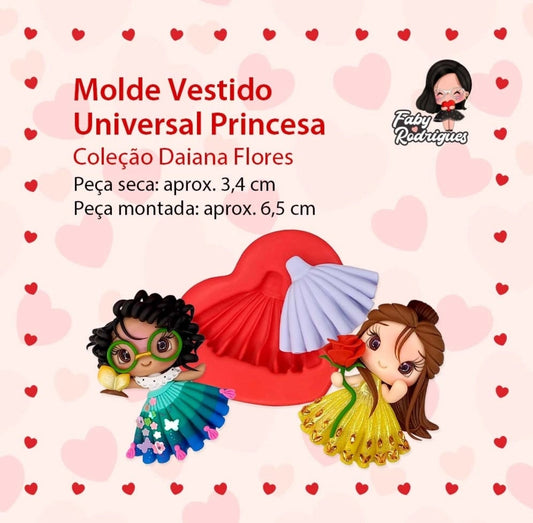 Molde de Silicon Vestido Universal Princesa