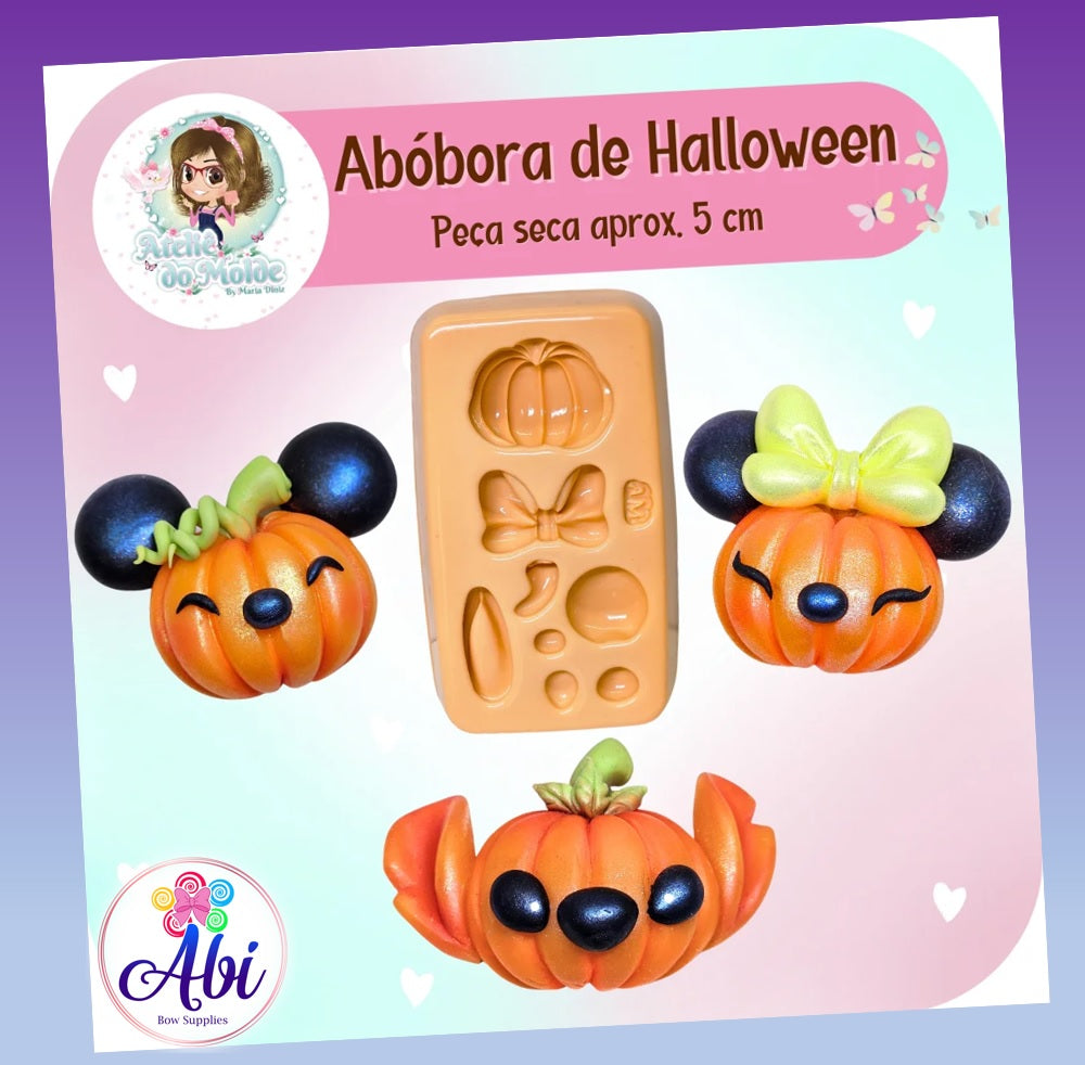 Molde de Silicon Abobora de Halloween AdM