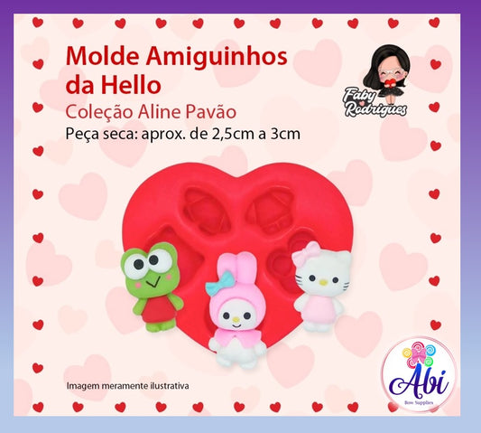 Molde de Silicon Amiguinhos da Hello FR